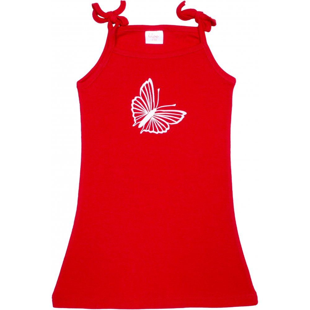 Red summer dress with butterfly print | liloo