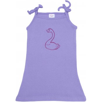 Violet summer dress with swan print | liloo