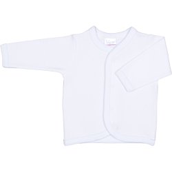 White long-sleeve center-snap tee