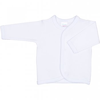 White long-sleeve center-snap tee