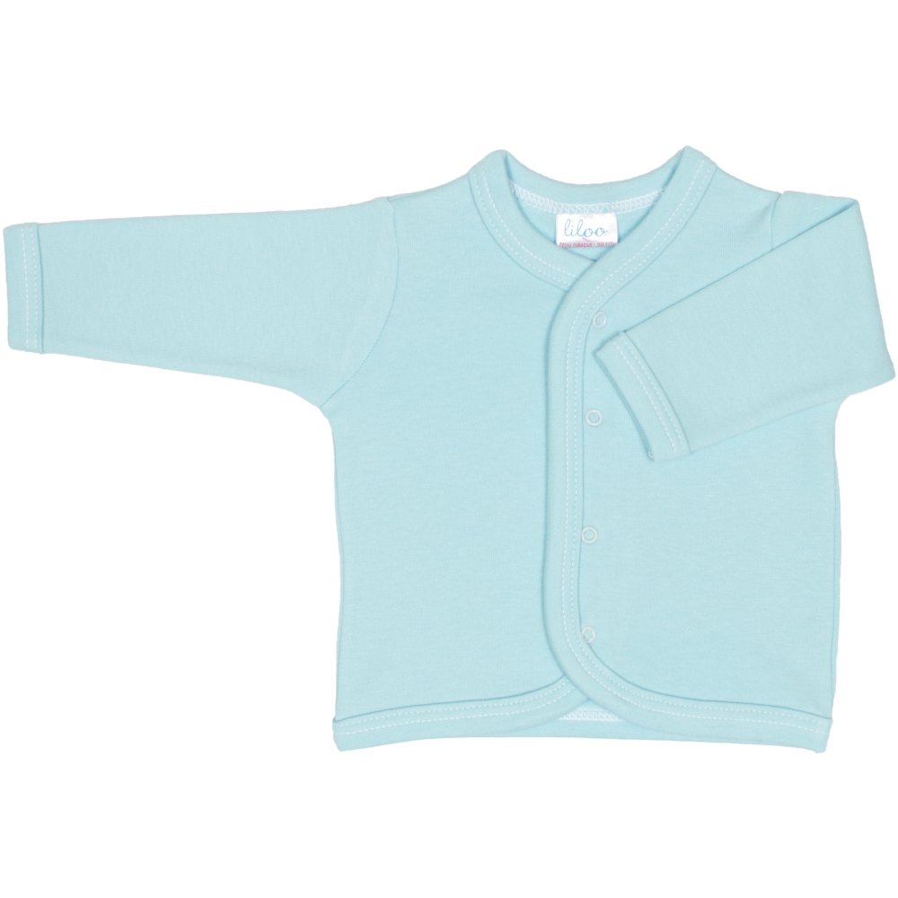 Azure long-sleeve center-snap tee | liloo