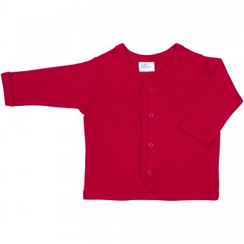 Red long-sleeve center-snap tee | liloo