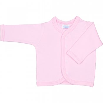 Pink long-sleeve center-snap tee