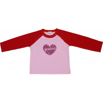 Red & pink long-sleeve tee with print