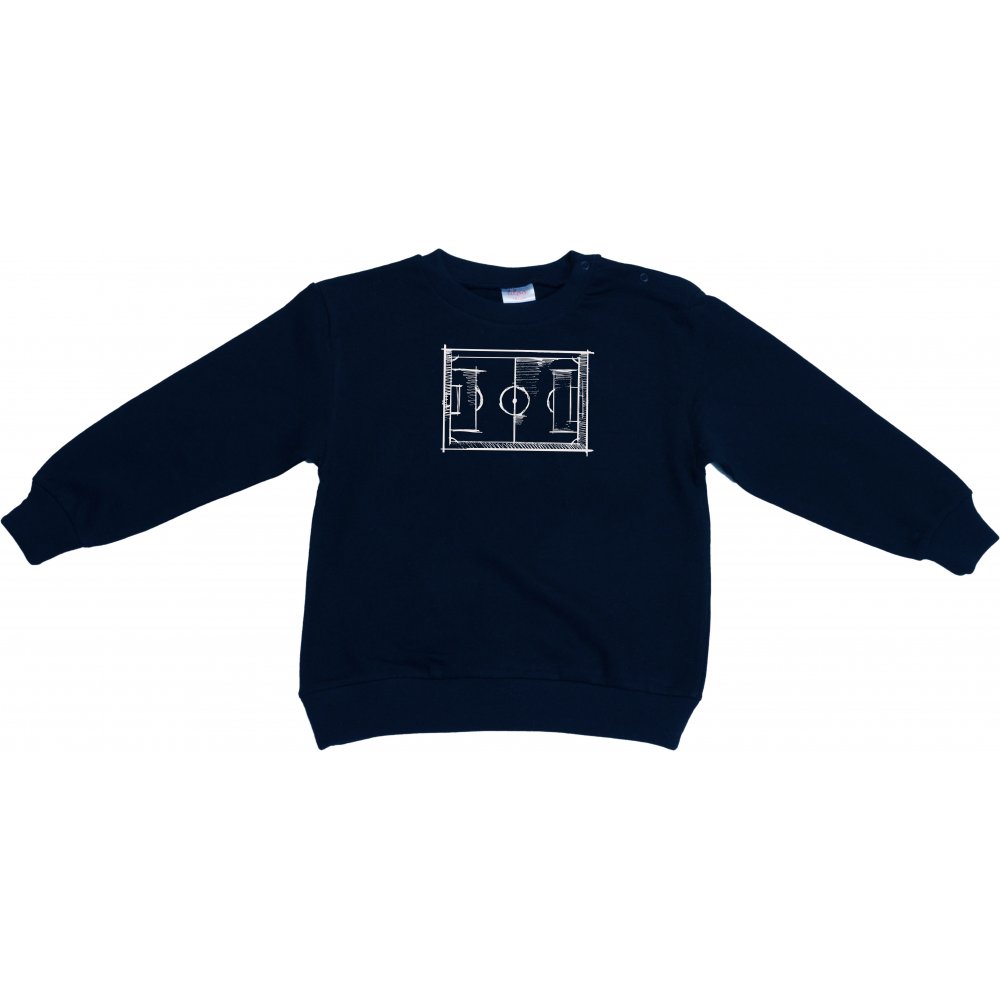 Navy blue sweatshirt with football print | liloo