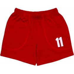 Pantaloni scurți roșii imprimeu "11"