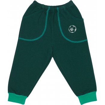 Dark green thick joggers with football print | liloo