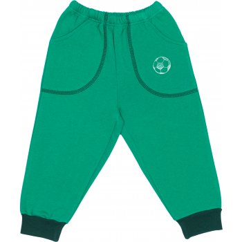 Green thick joggers with football print