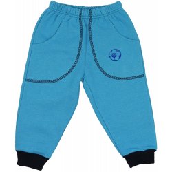 Turquoise thick joggers with football print