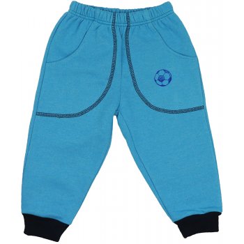 Turquoise thick joggers with football print