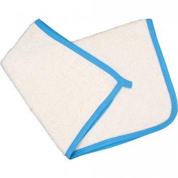 Ivory hand towel - azure trim | liloo