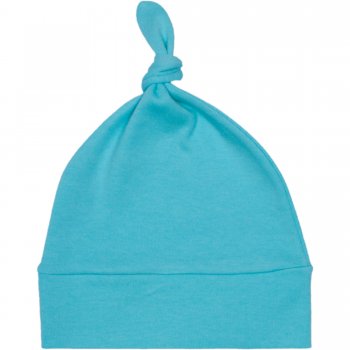 Aqua baby hat with tassel