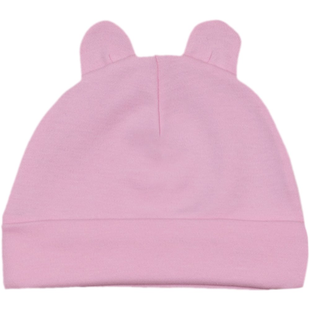 Pink baby hat with toy ears | liloo