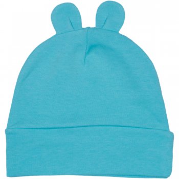 Aqua baby hat with toy ears