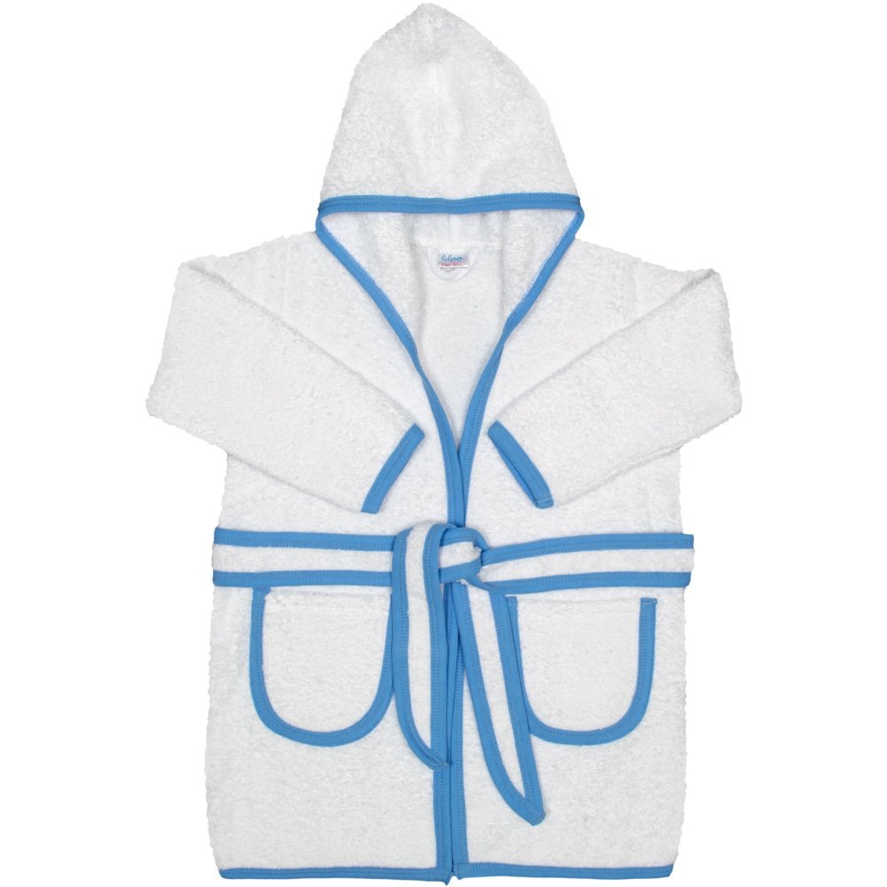 White & azure bathrobe | liloo