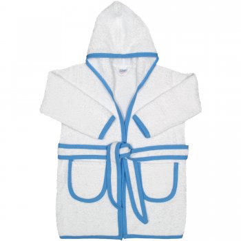 White & azure bathrobe | liloo