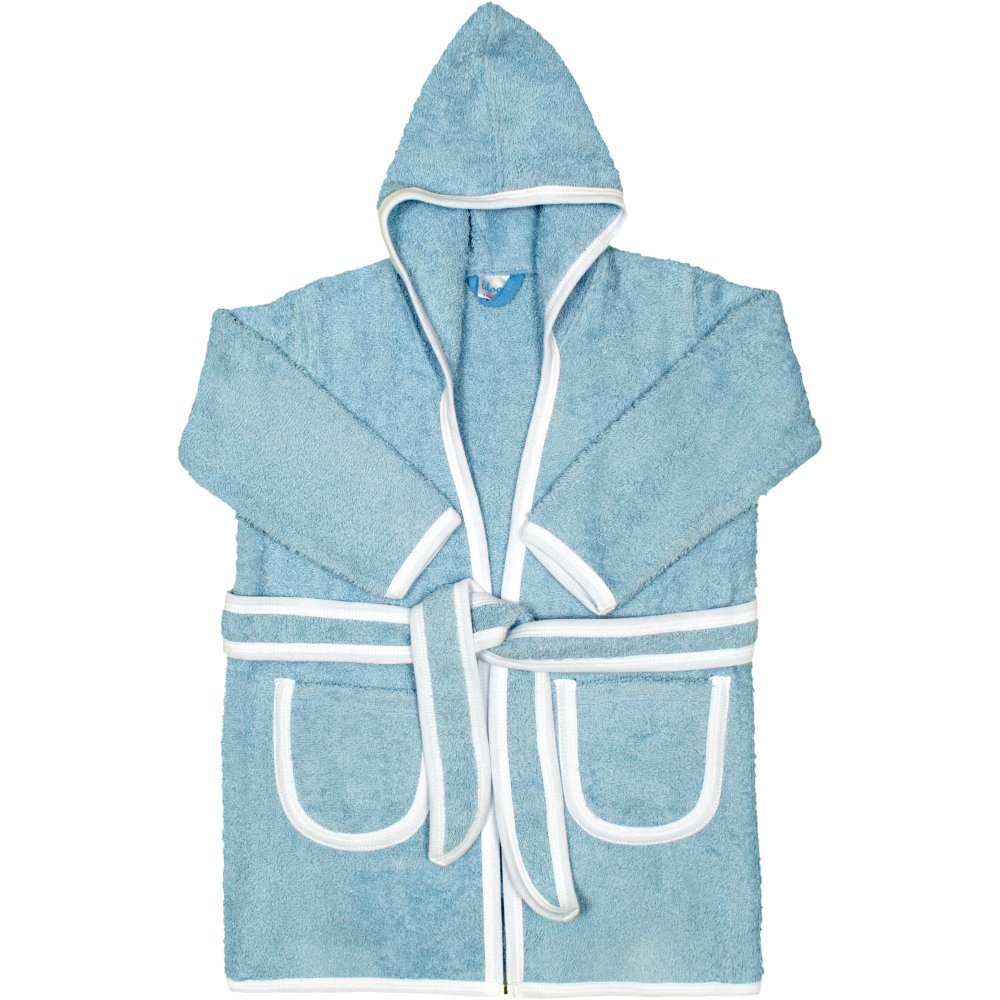 Azure & white bathrobe | liloo