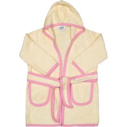 Ivory & pink bathrobe