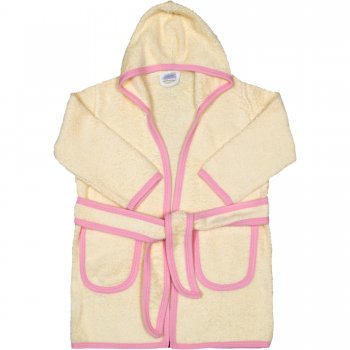 Ivory & pink bathrobe