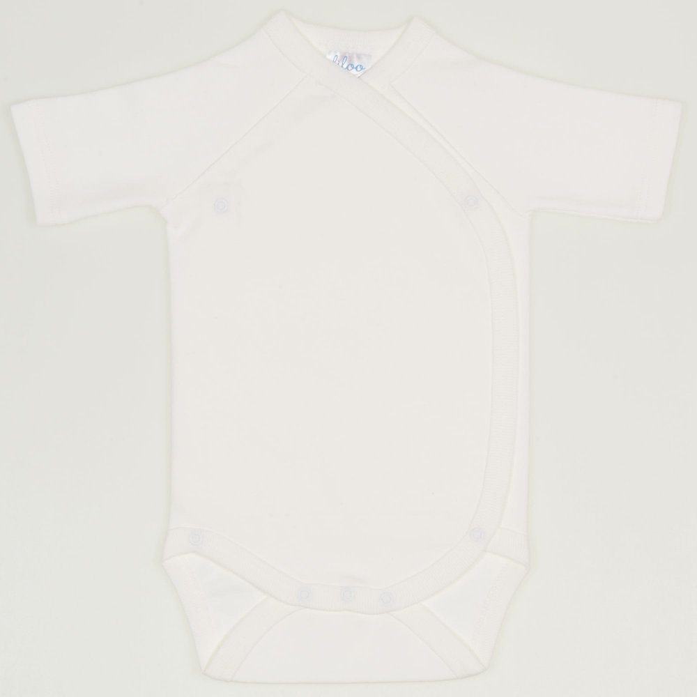 Body capse laterale maneca scurta blanc de blanc uni  | liloo