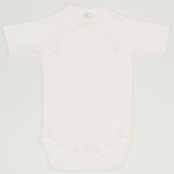 Body capse laterale maneca scurta blanc de blanc uni