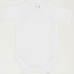 White side-snaps short-sleeve bodysuit