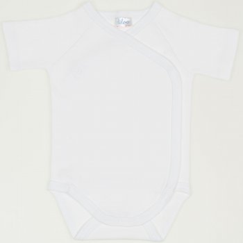 White side-snaps short-sleeve bodysuit