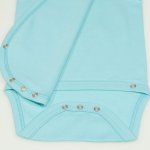 Blue radiance side-snaps short-sleeve bodysuit | liloo  