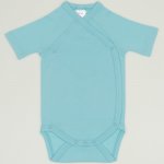 Blue radiance side-snaps short-sleeve bodysuit | liloo  