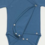 Midnight organic cotton side-snaps short-sleeve bodysuit | liloo  