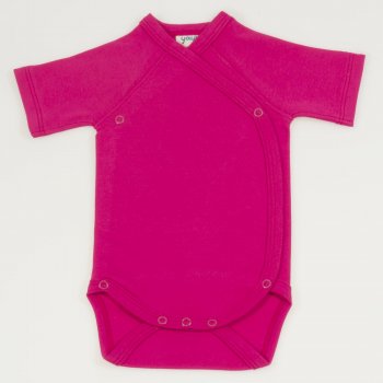 Cyclam organic cotton side-snaps short-sleeve bodysuit 