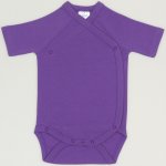 Body capse laterale maneca scurta mov deep lavender uni | liloo