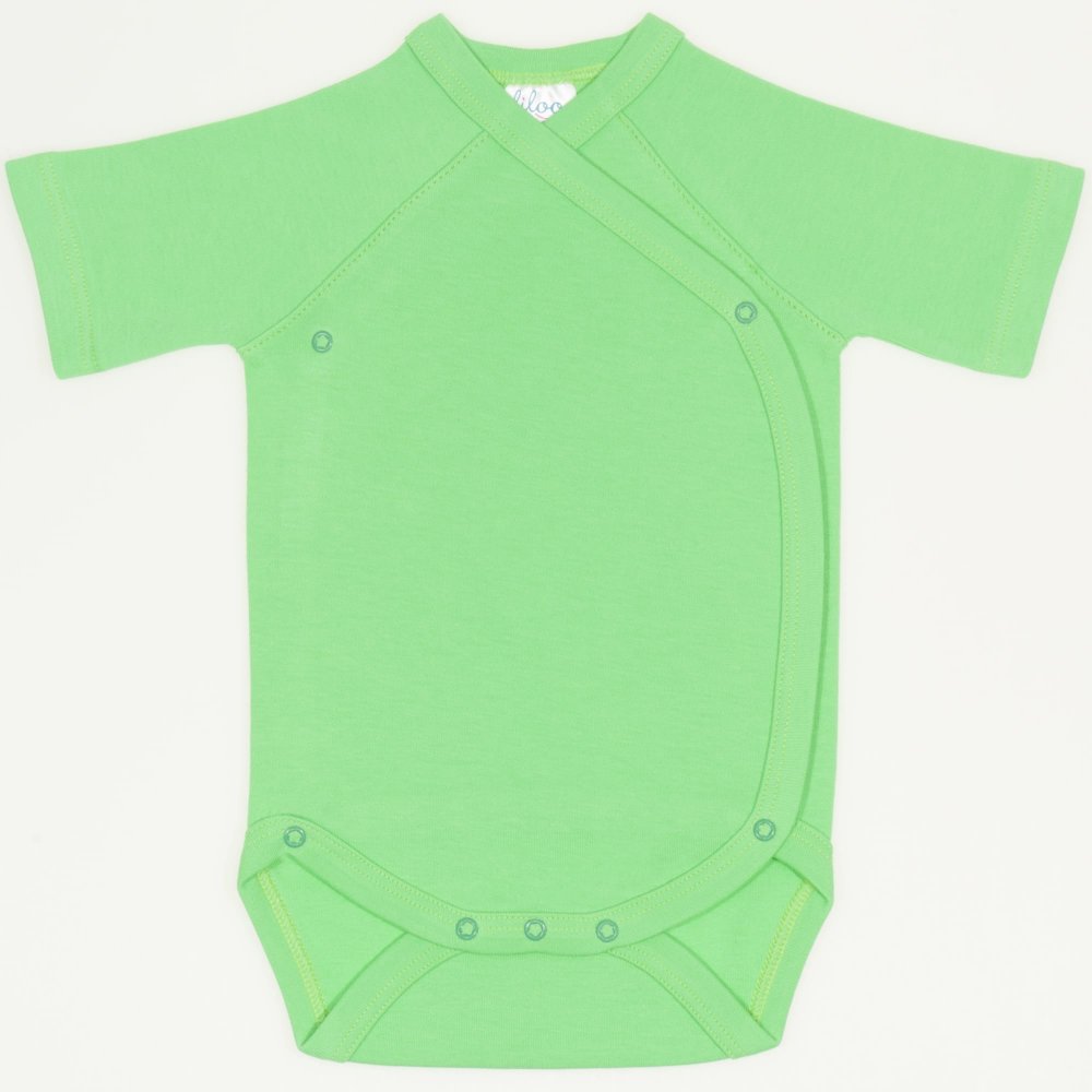 Irish green side-snaps short-sleeve bodysuit | liloo  