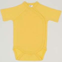 Minion yellow side-snaps short-sleeve bodysuit 