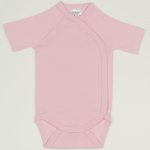 Orchid pink side-snaps short-sleeve bodysuit | liloo