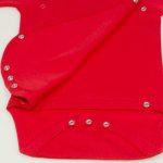  Red tomato side-snaps short-sleeve bodysuit  | liloo