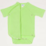 Summer green side-snaps short-sleeve bodysuit  | liloo  