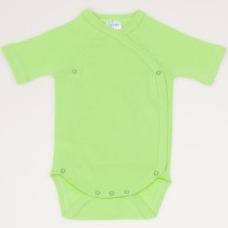 Summer green side-snaps short-sleeve bodysuit 