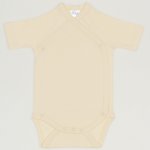 Vanilla custard side-snaps short-sleeve bodysuit | liloo 