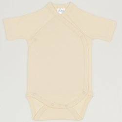 Vanilla custard side-snaps short-sleeve bodysuit