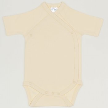 Vanilla custard side-snaps short-sleeve bodysuit