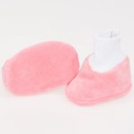 Peach velour bootees | liloo