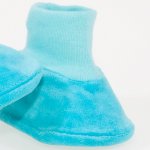 Turquoise velour bootees | liloo