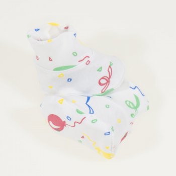 White bootees with balloons print | liloo