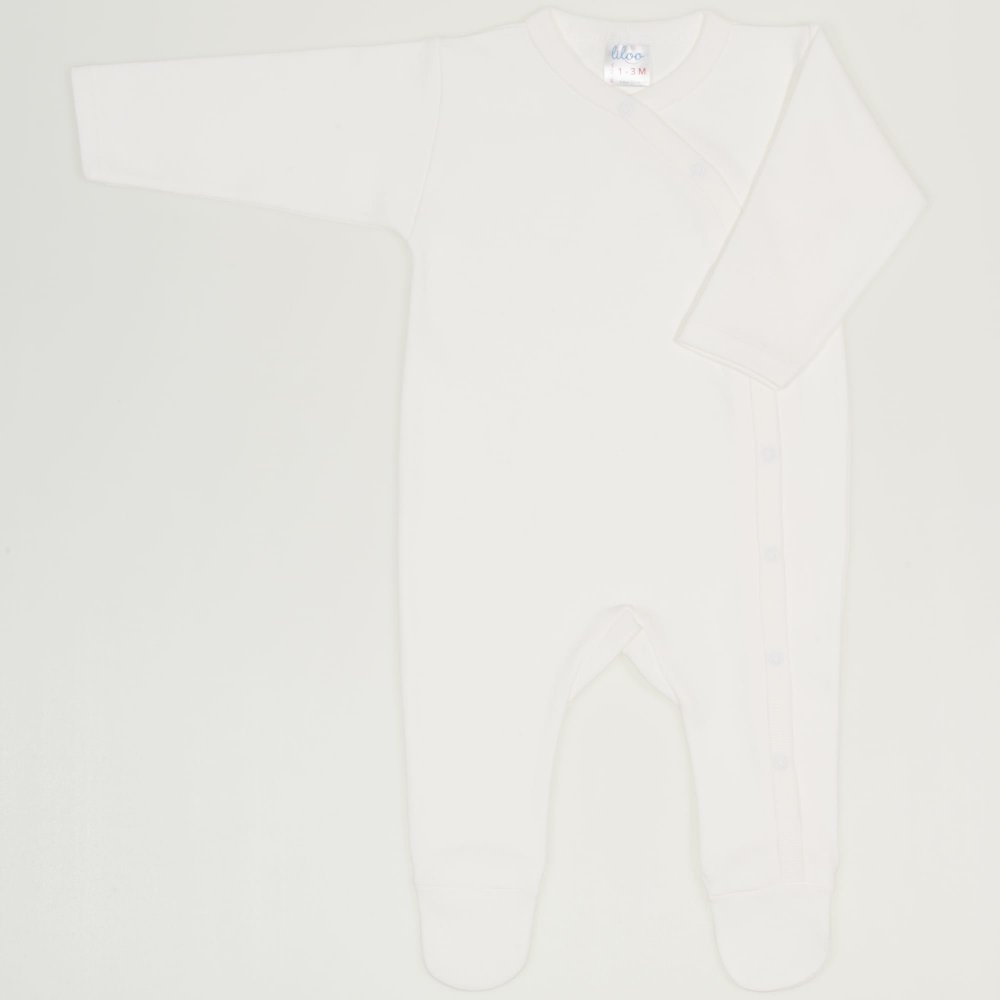 Blanc de blanc long-sleeve sleep & play with footies | liloo