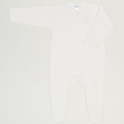 Blanc de blanc long-sleeve sleep & play with footies