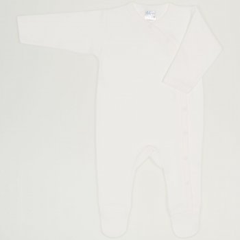 Blanc de blanc long-sleeve sleep & play with footies | liloo