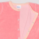 Peach velour long-sleeve sleep & play with footies | liloo