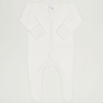 Blanc de blanc long-sleeve sleep with gloves - center-snap| liloo