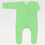 Irish green long-sleeve sleep with gloves - center-snap | liloo